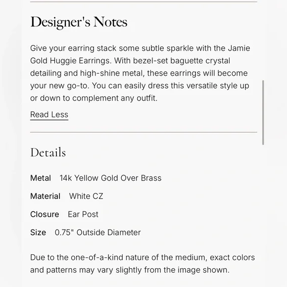 NWT Kendra Scott Jamie Huggie Earring - Picture 5 of 5